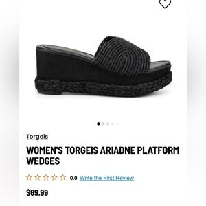 WOMEN'S TORGEIS ARIADNE PLATFORM WEDGES Black Size 9